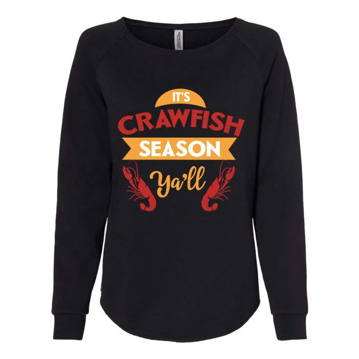 Crawfish Season Funnt Vintage Boil Party Southern Cooking Gift Womens California Wash Sweatshirt