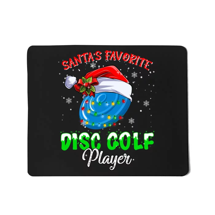 Cute Santa's Favorite Disc Golf Player Fun Christmas Pajama Mousepad