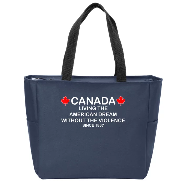 Canada Shirt From The Pentaverate Living The American Dream Zip Tote Bag