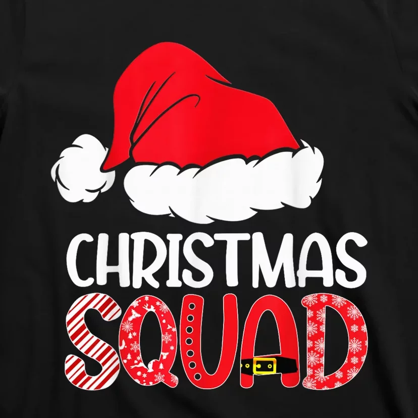 Christmas Squad Family Group Matching Shirts Santa Hat Xmas T-Shirt