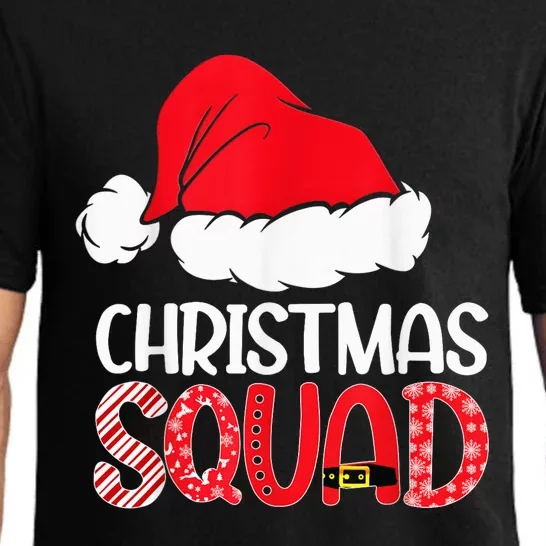 Christmas Squad Family Group Matching Shirts Santa Hat Xmas Pajama Set