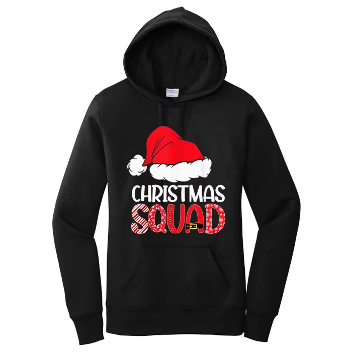 Christmas Squad Family Group Matching Shirts Santa Hat Xmas Women's Pullover Hoodie