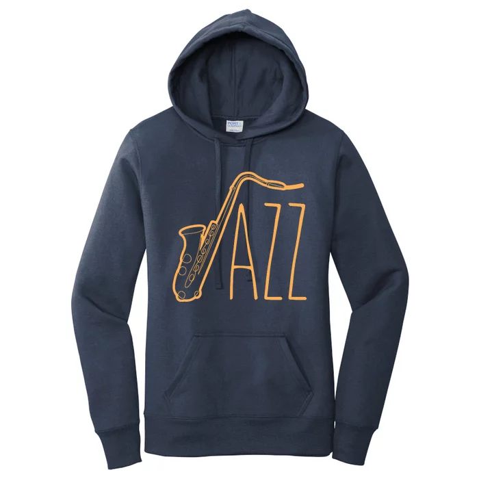 Cool Saxophone For Men Women Jazz Music Band Musician Player Women's Pullover Hoodie