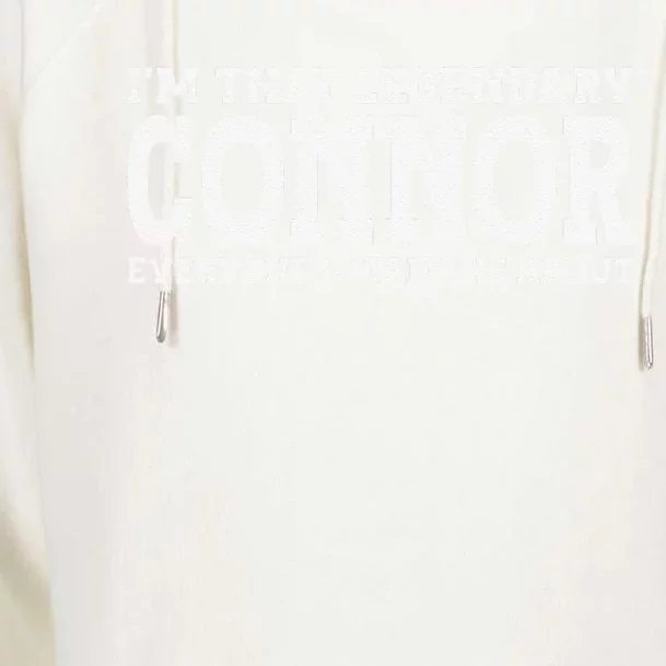 Connor Surname Funny Team Family Last Name Connor Womens Funnel Neck Pullover Hood