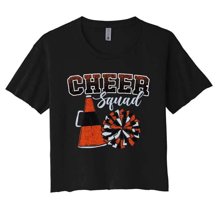 Cheer Squad Funny Cheerleader Cheerleading Women's Crop Top Tee