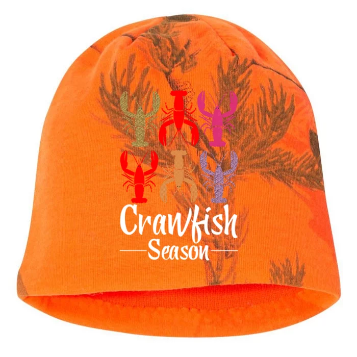 Crawfish Season Funny Crayfish Leopard Gift Kati - Camo Knit Beanie