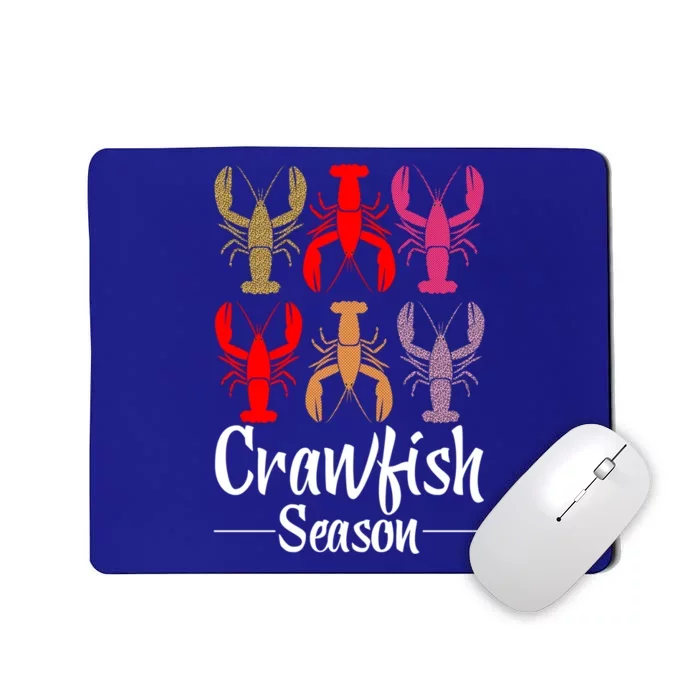 Crawfish Season Funny Crayfish Leopard Gift Mousepad