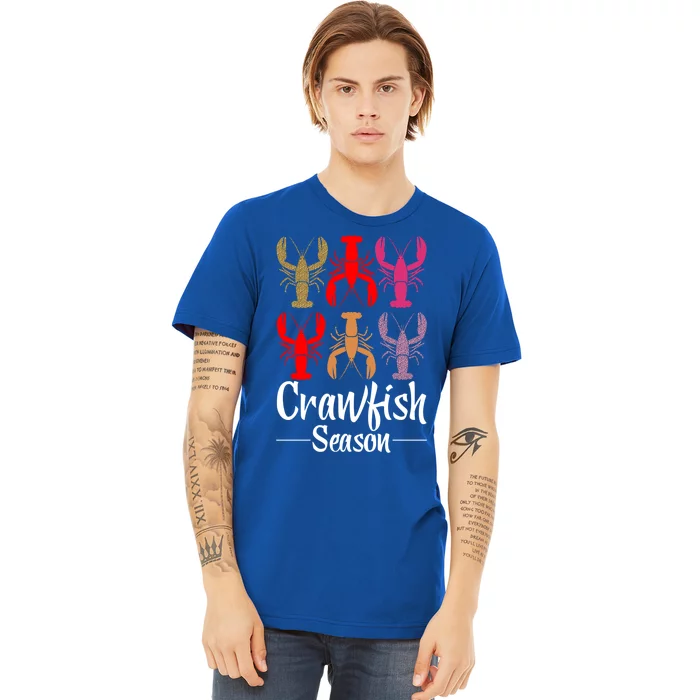 Crawfish Season Funny Crayfish Leopard Gift Premium T-Shirt