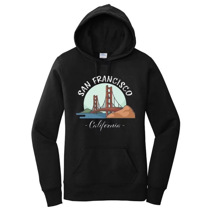 California San Francisco Gift Golden Gate Bridge Souvenir Women's Pullover Hoodie