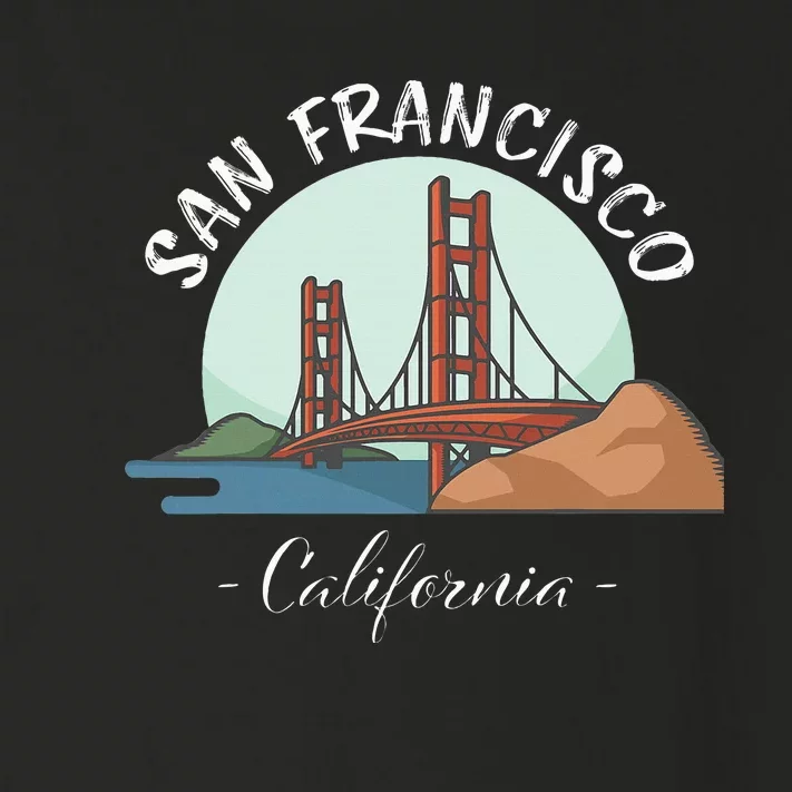 California San Francisco Gift Golden Gate Bridge Souvenir Toddler Long Sleeve Shirt