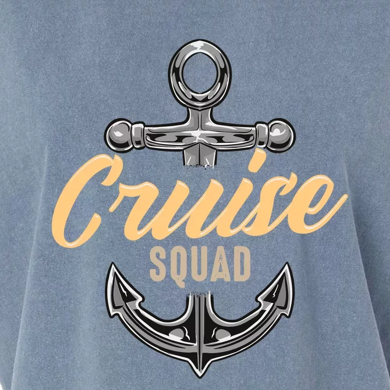 Cruise Squad Funny Cruising Ship Vacation Matching Cute Garment-Dyed Women's Muscle Tee