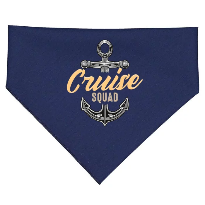 Cruise Squad Funny Cruising Ship Vacation Matching Cute USA-Made Doggie Bandana