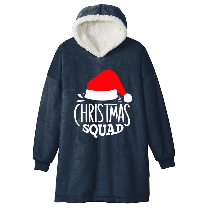 Christmas Squad Funny Family Group Matching Christmas Pajama Party Gift Hooded Wearable Blanket