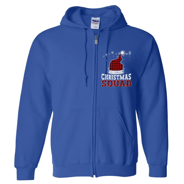 Christmas Squad Family Group Matching Christmas Party Pajama Full Zip Hoodie