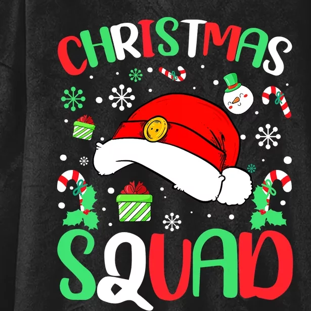 Christmas Squad Family Group Matching Christmas Pajama Party Hooded Wearable Blanket