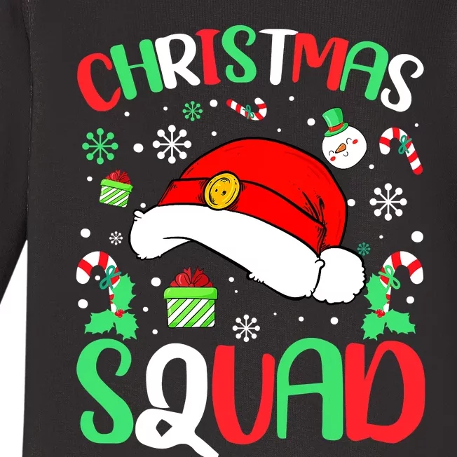 Christmas Squad Family Group Matching Christmas Pajama Party Baby Long Sleeve Bodysuit