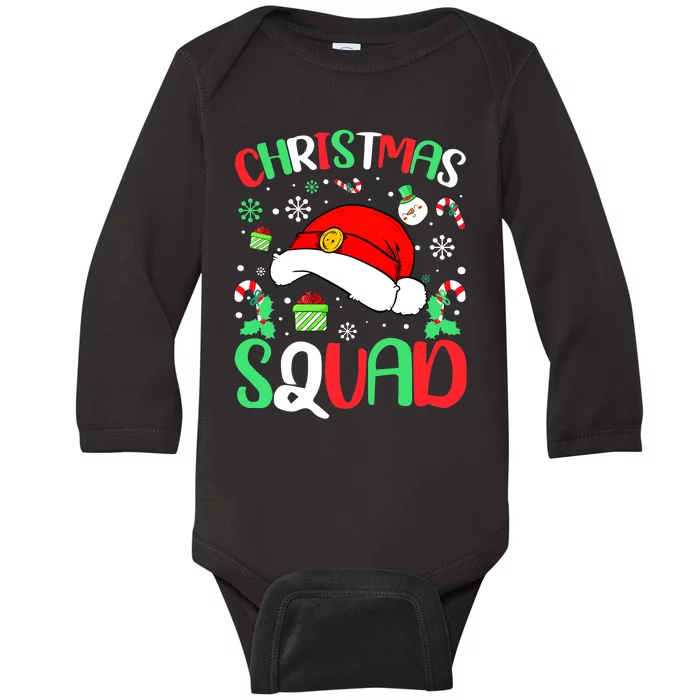 Christmas Squad Family Group Matching Christmas Pajama Party Baby Long Sleeve Bodysuit