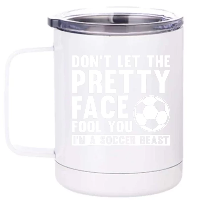 Cool Soccer For Wo Teen Soccer Lover Player Sports Front & Back 12oz Stainless Steel Tumbler Cup