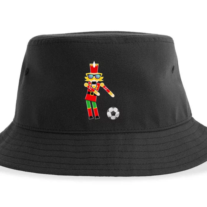 Christmas Soccer Flossing Sustainable Bucket Hat