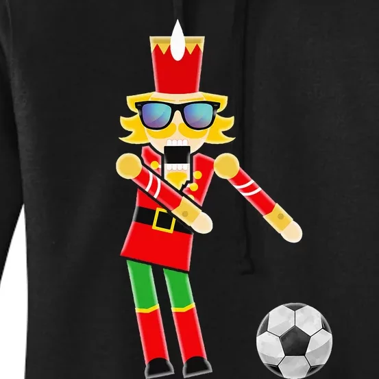 Christmas Soccer Flossing Women's Pullover Hoodie