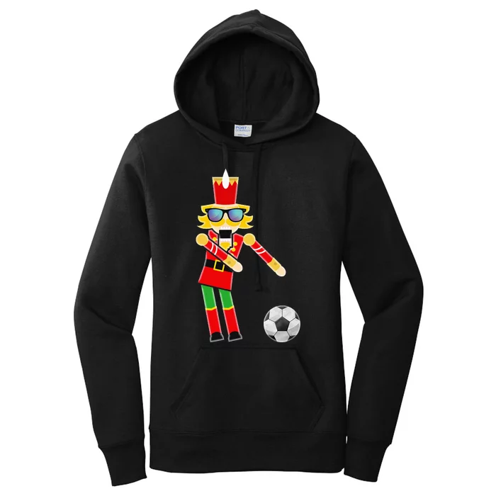 Christmas Soccer Flossing Women's Pullover Hoodie