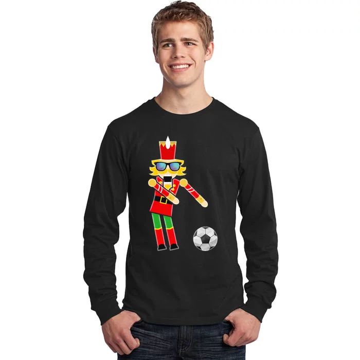 Christmas Soccer Flossing Tall Long Sleeve T-Shirt