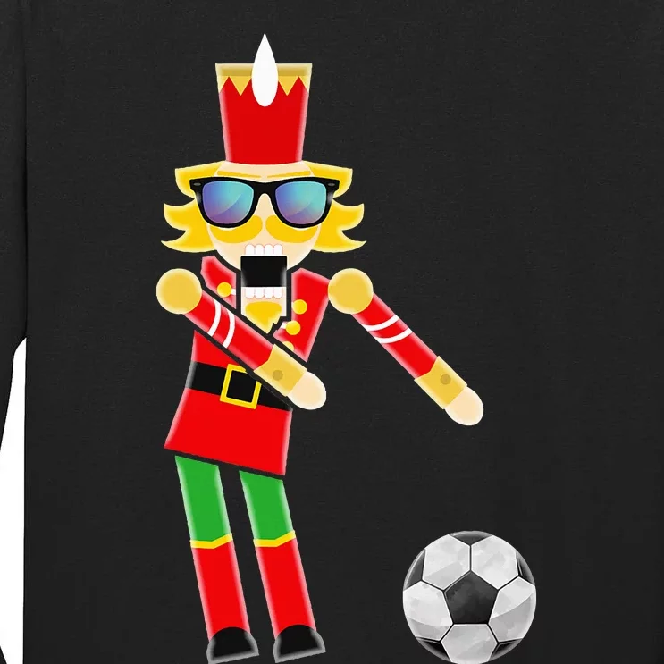 Christmas Soccer Flossing Tall Long Sleeve T-Shirt