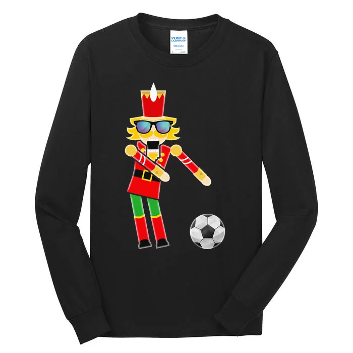 Christmas Soccer Flossing Tall Long Sleeve T-Shirt