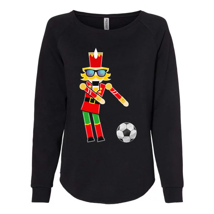 Christmas Soccer Flossing Womens California Wash Sweatshirt