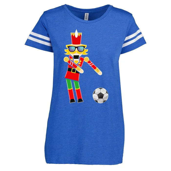 Christmas Soccer Flossing Enza Ladies Jersey Football T-Shirt