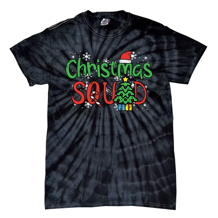 Christmas Squad Family Xmas Crew Women Boy Girls Tie-Dye T-Shirt