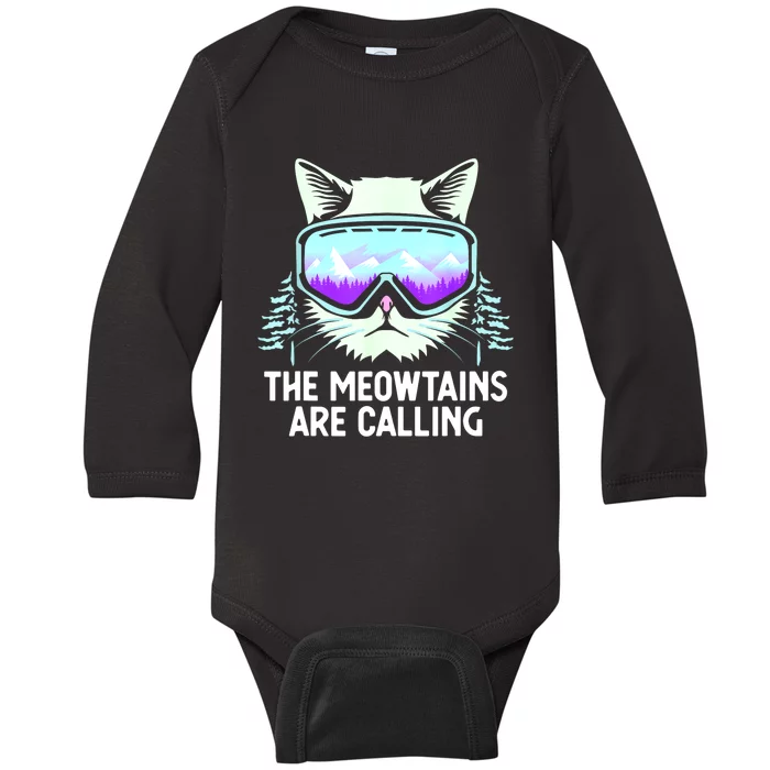 Cool Snowboard For Player Ski Lover Mountain Skier Gift Baby Long Sleeve Bodysuit