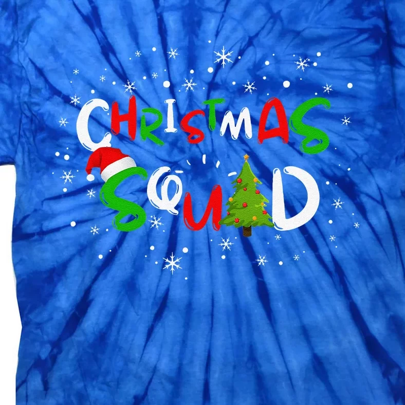 Christmas Squad Family Group Matching Funny Santa Elf Gift Tie-Dye T-Shirt