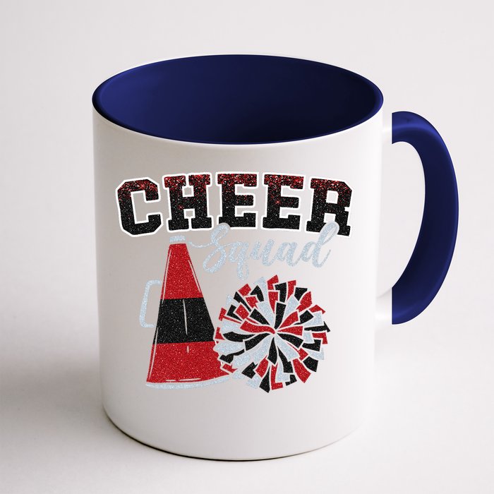 Cheer Squad Funny Cheerleader Cheerleading Red Women Girl Front & Back Coffee Mug