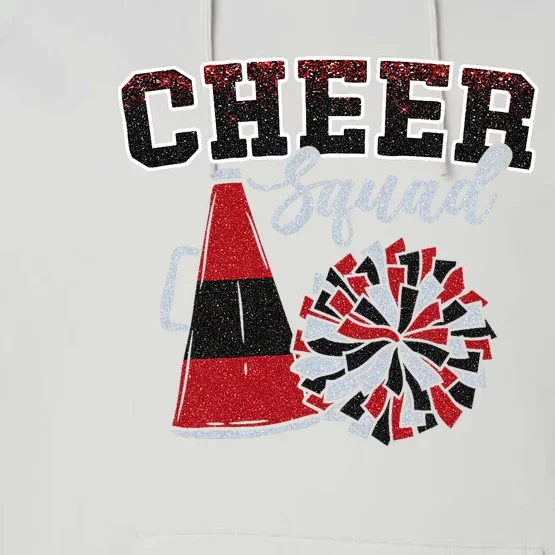 Cheer Squad Funny Cheerleader Cheerleading Red Women Girl Performance Fleece Hoodie