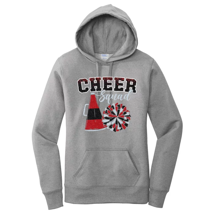 Cheer Squad Funny Cheerleader Cheerleading Red Women Girl Women's Pullover Hoodie