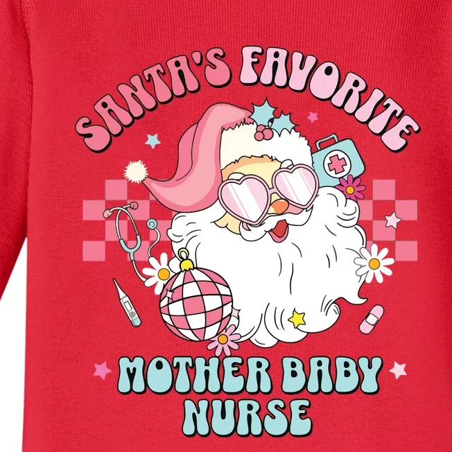 Christmas Santas Favorite Mother Baby Nurse L&D Baby Long Sleeve Bodysuit