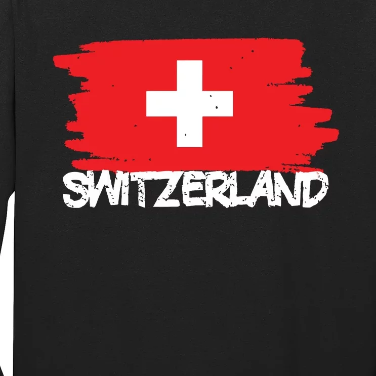 Cool Switzerland Flag Long Sleeve Shirt