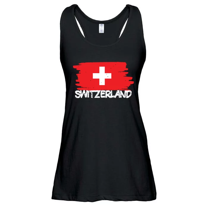 Cool Switzerland Flag Ladies Essential Flowy Tank