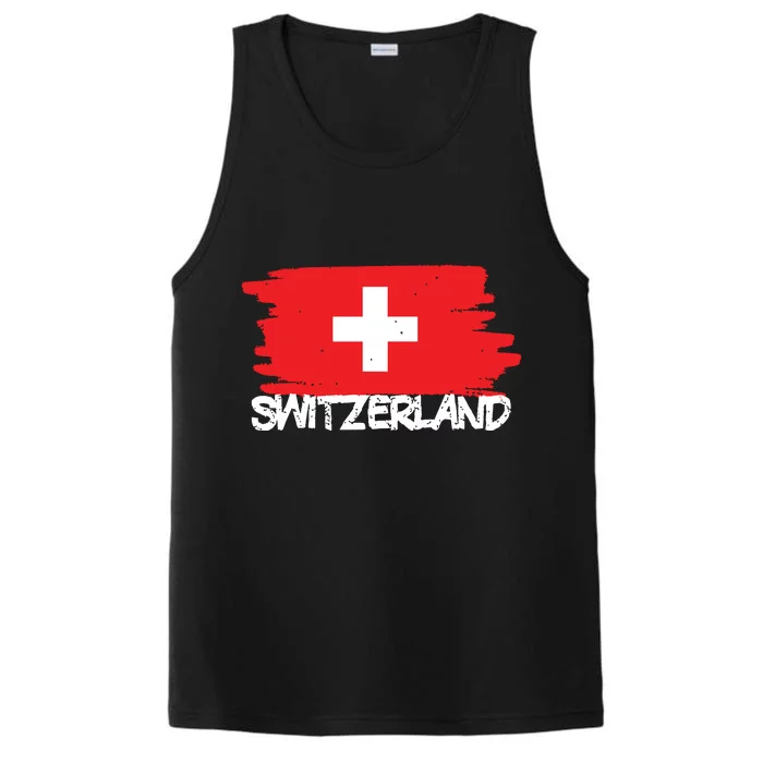 Cool Switzerland Flag Performance Tank