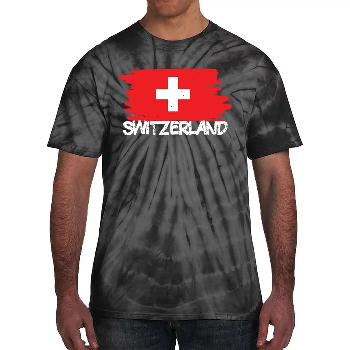 Cool Switzerland Flag Tie-Dye T-Shirt