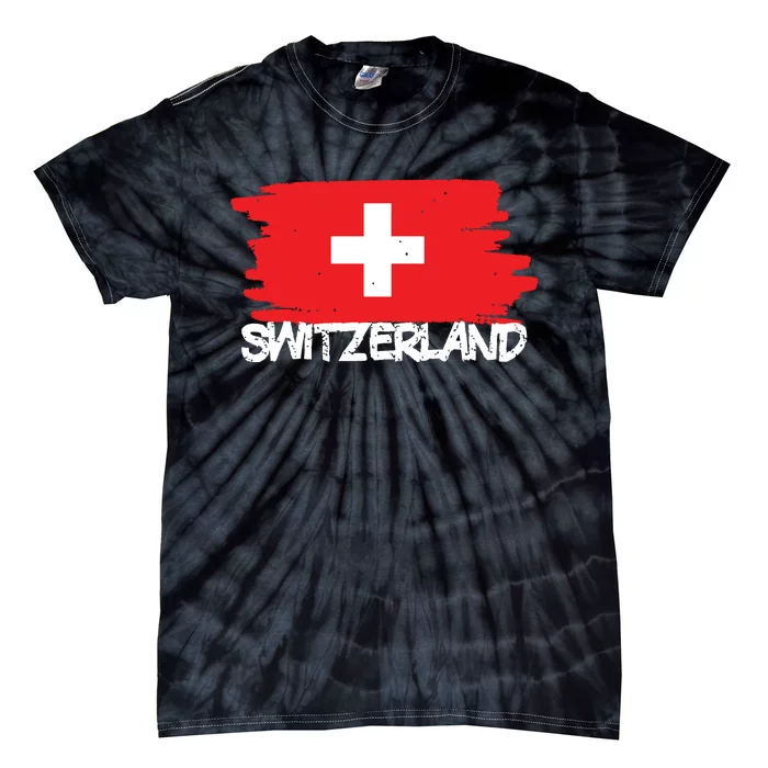 Cool Switzerland Flag Tie-Dye T-Shirt