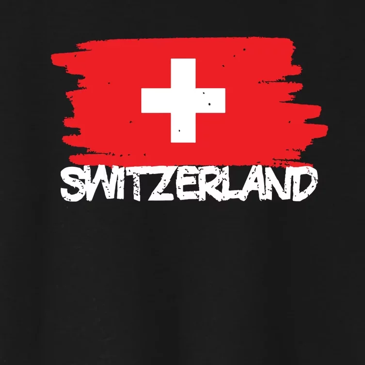 Cool Switzerland Flag Women's Crop Top Tee