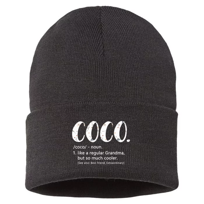 Coco Shirts For Women Mothers Day Idea Cute Grandma Coco Sustainable Knit Beanie