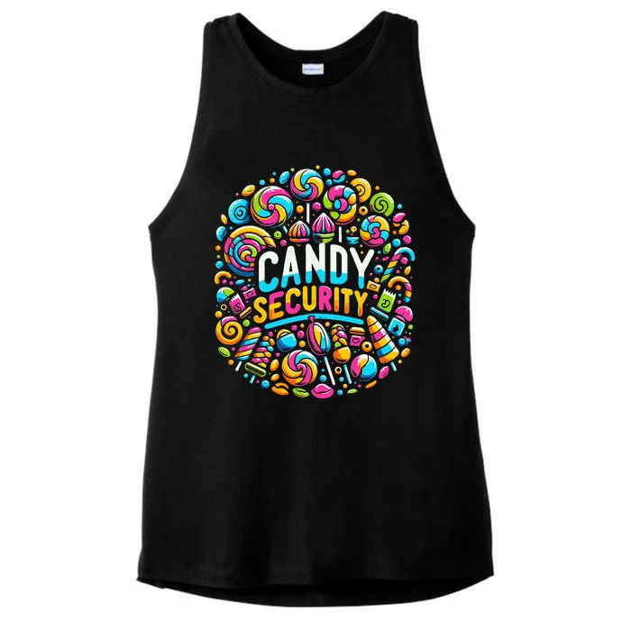 Candy Security Funny Candy Land Costume Candyland Party Ladies Tri-Blend Wicking Tank