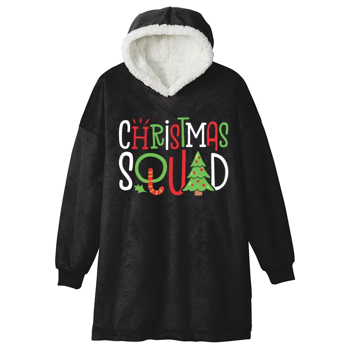 Christmas Squad Funny Xmas Tree Family Matching Pajamas Boy Hooded Wearable Blanket