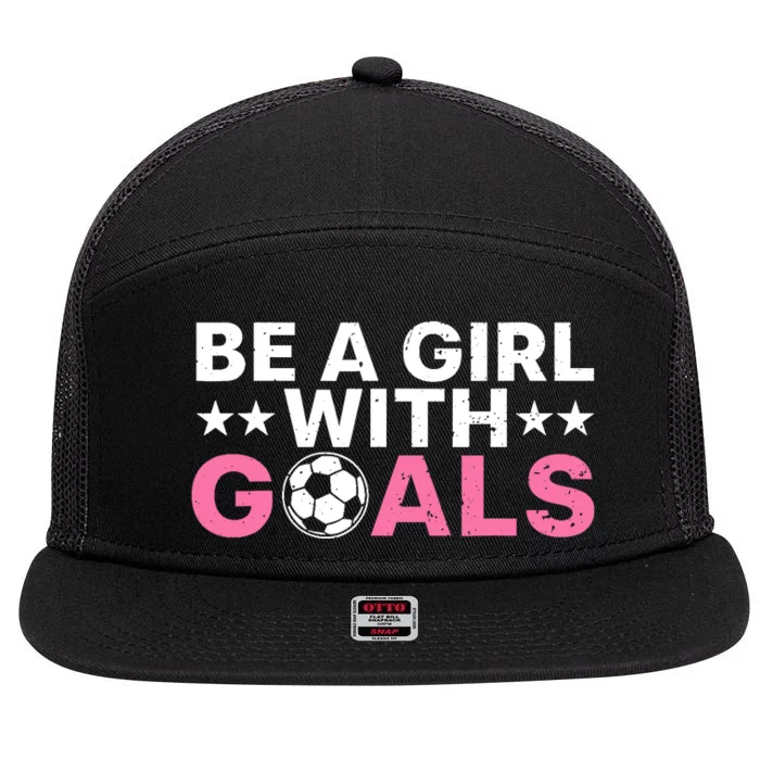 Cool Soccer For Wo Girl Football Soccer Lovers Sayings 7 Panel Mesh Trucker Snapback Hat