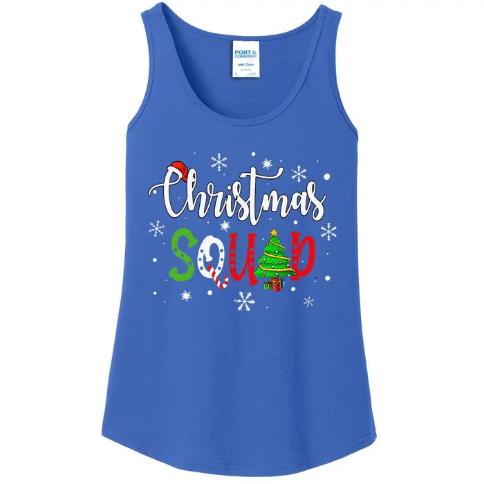 Christmas Squad Funny Family Matching Pajamas Ladies Essential Tank