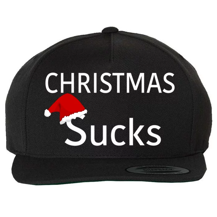 Christmas Sucks Funny Gift Cool Gift Wool Snapback Cap