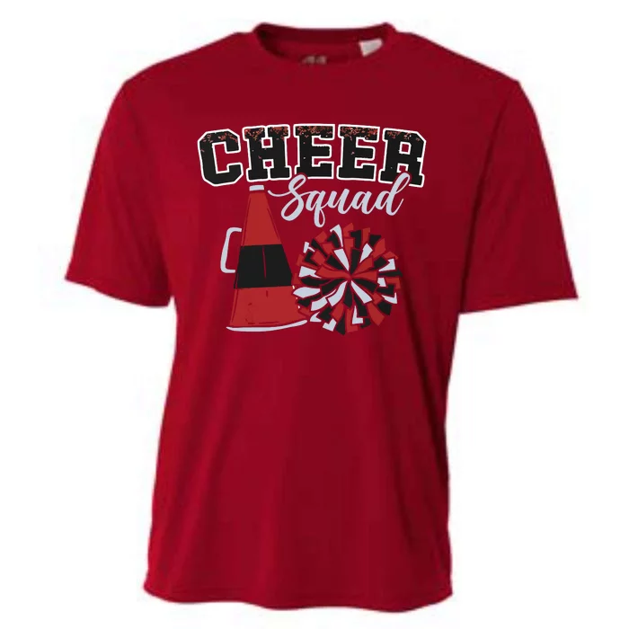 Cheer Squad Funny Cheerleader Cheerleading Red Women Girl Cooling Performance Crew T-Shirt